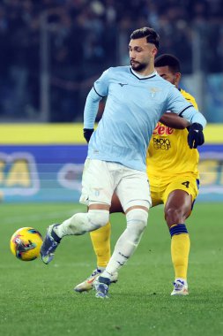 Rome, Italy 28.12.2024 : Taty Castellanos of Lazio, Isak Hien of Atalanta  during Italian football championship Serie A Enilive 2024-2025  match SS Lazio vs Atalanta Bergamasca Calcio at Stadio Olimpico in Rome. clipart