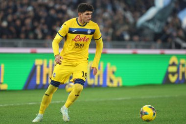 Roma, İtalya 28.12.2024: İtalyan Atalantalı Raoul Bellanova İtalya futbol şampiyonluğu sırasında Serie A Enilive 2024-2025 karşılaşmasında SS Lazio, Atalanta Bergamasca Calcio 'ya karşı Roma' daki Stadio Olimpico 'da.