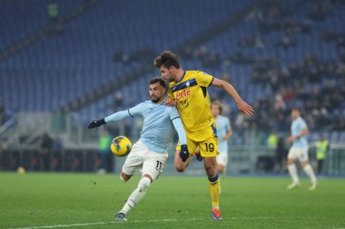 Roma, İtalya 28.12.2024: İtalya Futbol Şampiyonası sırasında Serie A Enilive 2024-2025 maçında SS Lazio ve Atalanta Bergamasca Calcio Roma 'daki Stadio Olimpico' da karşılaşacak..