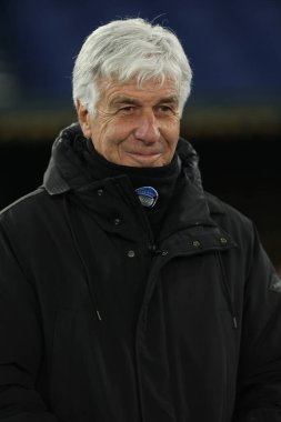 Roma, İtalya 28.12.2024: İtalya Futbol Şampiyonası sırasında Gian Piero Gasperini Serie A Enilive 2024-2025 karşılaşmasında SS Lazio, Atalanta Bergamasca Calcio 'ya karşı Roma' da Stadio Olimpico 'da.