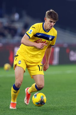 Roma, İtalya 28.12.2024: İtalya Futbol Şampiyonası sırasında De Ketelaere (Atalanta) Serie A Enilive 2024-2025 karşılaşmasında SS Lazio, Atalanta Bergamasca Calcio 'ya karşı Roma' da Stadio Olimpico 'da.