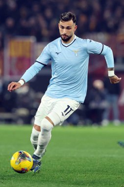 Roma, İtalya 05.01.2025: İtalyan futbol şampiyonluğu sırasındaki Taty Castellanos Serie A Enilive 2024-2025 Roma 'daki Stadio Olimpico' da AS Romanlar SS Lazio 'ya karşı.