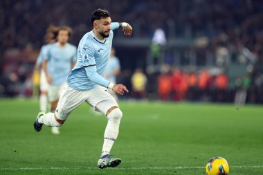 Roma, İtalya 05.01.2025: İtalyan futbol şampiyonluğu sırasındaki Taty Castellanos Serie A Enilive 2024-2025 Roma 'daki Stadio Olimpico' da AS Romanlar SS Lazio 'ya karşı.