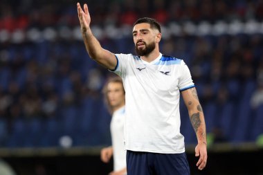 Roma, İtalya 10.01.2025: Lazio 'lu Samuel Gigot İtalya futbol şampiyonası sırasında Serie A Enilive 2024-2025 karşılaşmasında SS Lazio Como 1907' ye karşı Roma 'daki Stadio Olimpico' da karşılaşacak..