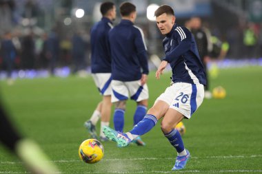 Rome, Italy 10.01.2025 :  Yannik Engelhardt of Como  during warm-up Italian football championship Serie A Enilive 2024-2025  match SS Lazio vs Como 1907 at Stadio Olimpico in Rome. clipart