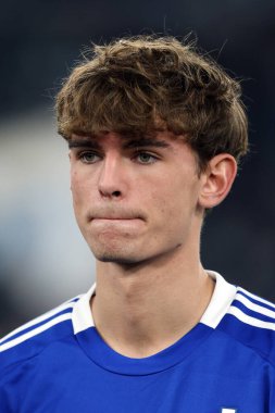 Roma, İtalya 10.01.2025: Como 'dan Nico Paz İtalya Futbol Şampiyonası Serie A Enilive 2024-2025 karşılaşmasında SS Lazio Como 1907 Roma' daki Stadio Olimpico 'da karşılaşacak..