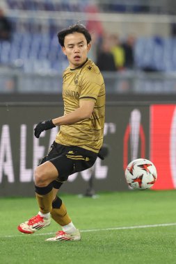 Roma, İtalya 23.01.2025: Uefa Avrupa Ligi 2024-2025 'te Real Sociedad' ı ele alalım, 7. gün, SS Lazio ile Real Sociedad de Futbol arasında Roma Olimpiyat Stadyumu 'nda oynanan futbol maçı..