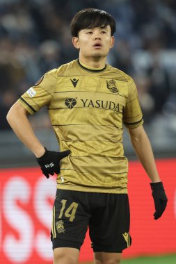 Roma, İtalya 23.01.2025: Uefa Avrupa Ligi 2024-2025 'te Real Sociedad' ı ele alalım, 7. gün, SS Lazio ile Real Sociedad de Futbol arasında Roma Olimpiyat Stadyumu 'nda oynanan futbol maçı..