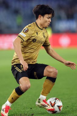 Roma, İtalya 23.01.2025: Uefa Avrupa Ligi 2024-2025 'te Real Sociedad' ı ele alalım, 7. gün, SS Lazio ile Real Sociedad de Futbol arasında Roma Olimpiyat Stadyumu 'nda oynanan futbol maçı..