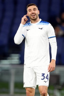 Roma, İtalya 23.01.2025: Uefa Avrupa Ligi 2024-2025, 7. gün Mario Gila, SS Lazio ile Real Sociedad de Futbol arasında Roma Olimpiyat Stadyumu 'nda oynanan futbol karşılaşması.