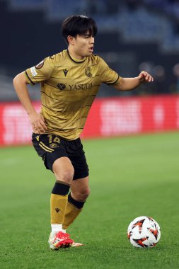 Roma, İtalya 23.01.2025: Uefa Avrupa Ligi 2024-2025 'te Real Sociedad' ı ele alalım, 7. gün, SS Lazio ile Real Sociedad de Futbol arasında Roma Olimpiyat Stadyumu 'nda oynanan futbol maçı..