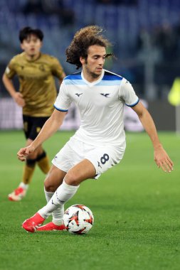 Roma, İtalya 23.01.2025: Uefa Avrupa Ligi 2024-2025 gününde Lazio 'lu Matteo Guendouzi, Roma' daki Olimpiyat Stadyumu 'nda SS Lazio ile Real Sociedad de Futbol arasında oynanan futbol karşılaşması..