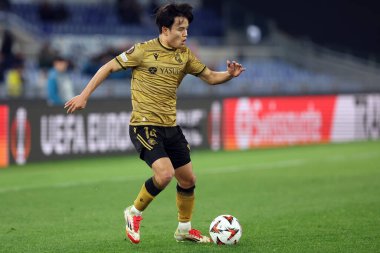 Roma, İtalya 23.01.2025: Uefa Avrupa Ligi 2024-2025 'te Real Sociedad' ı ele alalım, 7. gün, SS Lazio ile Real Sociedad de Futbol arasında Roma Olimpiyat Stadyumu 'nda oynanan futbol maçı..