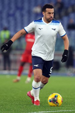 Roma, İtalya 26.01.2025: İtalyan Lazio 'lu Pedro, İtalya futbol şampiyonası Serie A Enilive 2024-2025 SS Lazio, Fiorentina Calcio' ya karşı Roma 'daki Stadio Olimpico' da görüldü.