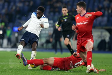 Roma, İtalya 26.01.2025: Lazio 'lu Boulaye Dia İtalyan futbol şampiyonası Serie A Enilive 2024-2025 SS Lazio' nun Fiorentina Calcio 'ya karşı Roma' daki Stadio Olimpico.