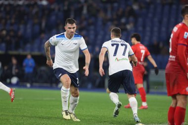 Roma, İtalya 26.01.2025: Roma 'daki Stadio Olimpico Stadyumu' nda İtalya Futbol Şampiyonası Serie A Enilive 2024-2025 SS Lazio 'ya karşı Fiorentina Calcio.