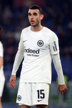 Rome, Italy 30.01.2025:  Ellyes Skhiri of Eintracht Frankfurt  during the Uefa Europa League 2024-2025, football match between AS Roma vs Eintracht Frankfurt at Olympic Stadium in Rome. clipart