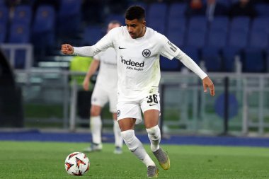 Roma, İtalya 30.01.2025: Eintracht Frankfurt 'tan Ansgar Knauff 2024-2025 Uefa Avrupa Ligi sırasında, AS Roman Eintracht Frankfurt' a karşı Roma Olimpiyat Stadyumu 'nda oynanan futbol karşılaşması.