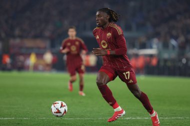 Roma, İtalya 30.01.2025: Uefa Avrupa Ligi 2024-2025 yıllarında, Roma 'daki Olimpiyat Stadyumu' nda AS Roman Eintracht Frankfurt 'a karşı oynanan futbol karşılaşması.