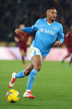 Roma, İtalya 02.02.2025: İtalyan futbol şampiyonası sırasında Napoli 'li Juan İsa Serie A Enilive 2024-2025 Roma-SSC Napoli maçında 2 Şubat 2025' te Roma 'daki Stadio Olimpico' da.