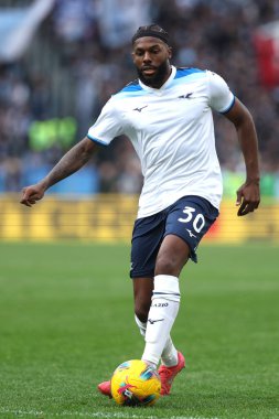 Roma, İtalya 9.02.2025: Lazio 'lu Nuno Tavares İtalya futbol şampiyonluğu sırasında Serie A Enilive 2024-2025 karşılaşmasında SS Lazio, AC Monza' ya karşı Roma 'daki Stadio Olimpico' da.