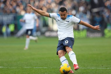Roma, İtalya 9.02.2025: İtalyan futbolu şampiyonluğu sırasındaki Pedro Serie A Enilive 2024-2025 karşılaşmasında SS Lazio, Roma 'daki Stadio Olimpico' da AC Monza 'ya karşı.
