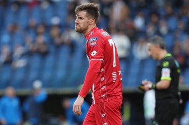 Roma, İtalya 9.02.2025: Monza 'dan Georgios Kyriakopoulos İtalya futbol şampiyonasında attığı lazio golünün ardından hayal kırıklığı yaşadı: Serie A Enilive 2024-2025 Maçı SS Lazio - AC Monza maçı Roma' daki Stadio Olimpico 'da.