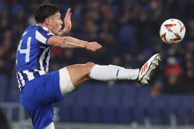 Rome, Italy 20.02.2025 : Nehuen Perez of Porto seen in action during Uefa Europe League 2024-2025 football match, play-off, AS Roma vs FC Porto at Olympic stadium in Rome. clipart