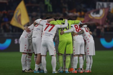 Roma, İtalya 24.02.2025: İtalya futbol şampiyonası sırasındaki Monza takımı Serie A Enilive 2024-2025 maçında AS Roma AC Monza 'ya karşı Roma' daki Stadio Olimpico 'da.