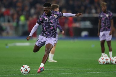 Roma, İtalya 6.03.2025: Uefa Avrupa Ligi 2024-2025, 16. Round, AS Romanlar ve Athletic Club Bilbao arasındaki futbol karşılaşması Roma Olimpiyat Stadyumu 'nda görüldü..