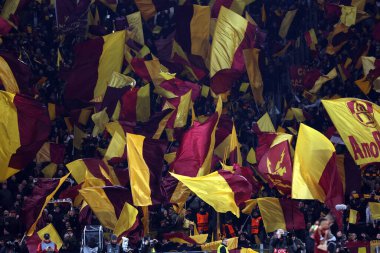 Roma, İtalya 6.03.2025: Uefa Avrupa Ligi 2024-2025, 16. Round, AS Romanlar ve Athletic Club Bilbao arasındaki futbol karşılaşması Roma Olimpiyat Stadyumu 'nda görüldü..