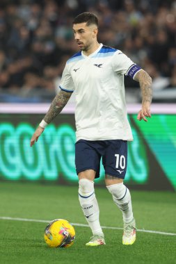 Roma, İtalya 10.03.2025: Lazio 'lu Mattia Zaccagni İtalyan futbol şampiyonası Serie A Enilive 2024-2025 karşılaşmasında Roma' daki Stadio Olimpico 'da SS Lazio' ya karşı Udinese Calcio karşılaşmasında görev aldı
