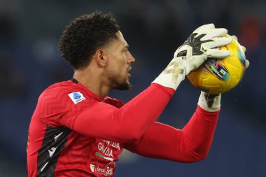 Roma, İtalya 10.03.2025: Udinese 'li Maduka Okoye İtalya Futbol Şampiyonası Serie A Enilive 2024-2025 karşılaşmasında Roma' daki Stadio Olimpico 'da SS Lazio' ya karşı Udinese Calcio