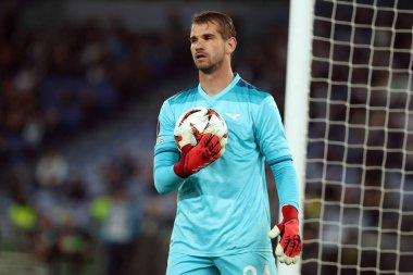Roma, İtalya 13.03.2025: Lazio İvan Provedel Uefa Avrupa Ligi 2024-2025, 16. tur karşılaşmasında Roma 'daki Olimpiyat Stadyumu' nda SS Lazio ile Viktoria Plzen arasındaki maçta görüldü..