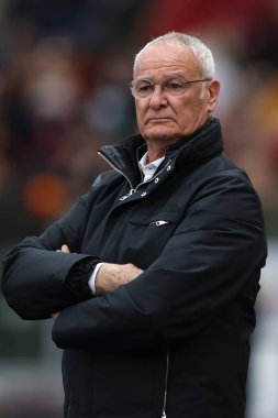 Roma, İtalya 16.03.2025: İtalya Futbol Şampiyonası sırasında Claudio Ranieri Roma teknik direktörü Serie A Enilive 2024-2025, Roma - Cagliari Calcio maçında OLYMPIC STADIUM
