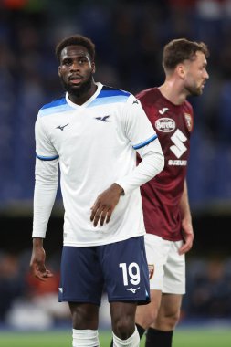 Roma, İtalya 31.03.2025: Lazio 'lu Boulaye Dia İtalyan futbol şampiyonluğu sırasında Serie A Enilive 2024-2025 karşılaşmasında SS Lazio Torino FC' ye karşı Roma 'daki Stadio Olimpico' da