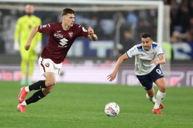 Roma, İtalya 31.03.2025: İtalyan futbol şampiyonluğu sırasındaki Gvidas Gineitis Serie A Enilive 2024-2025 karşılaşmasında SS Lazio Torino FC ile Roma 'daki Stadio Olimpico' da karşılaştı