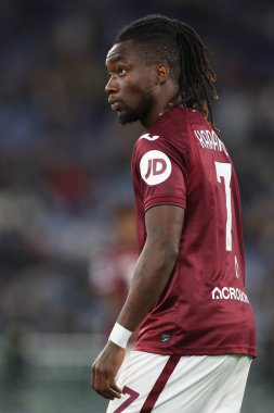 Roma, İtalya 31.03.2025: İtalya Futbol Şampiyonası sırasında Torino 'dan Yann Karamoh Serie A Enilive 2024-2025 Maçı' nda SS Lazio Torino FC 'ye karşı Roma' daki Stadio Olimpico 'da