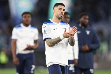Roma, İtalya 31.03.2025: Lazio 'lu Lazio' lu Mattia Zaccagni 'yi hayal kırıklığına uğrattı, İtalya futbol şampiyonası Serie A Enilive 2024-2025 karşılaşması sonunda SS Lazio, Roma' daki Stadio Olimpico 'da Torino FC' ye karşı