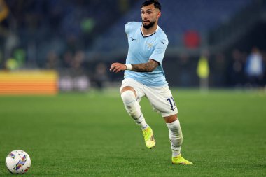 Roma, İtalya 28.4.2025: İtalya futbol şampiyonluğu sırasında Serie A Enilive 2024-2025 derby karşılaşması sırasında SS Lazio - Parma Calcio 1913 Roma 'daki Stadio Olimpico' da oynandı..