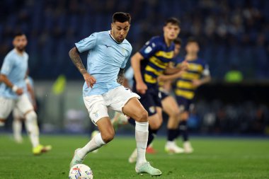 Roma, İtalya 28.4.2025: Lazio 'lu Matias Vecino İtalya Futbol Şampiyonası sırasında Serie A Enilive 2024-2025 Derby karşılaşmasında SS Lazio - Parma Calcio 1913 Roma' daki Stadio Olimpico 'da karşılaşacak..