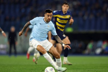 Roma, İtalya 28.4.2025: Lazio 'lu Matias Vecino İtalya Futbol Şampiyonası sırasında Serie A Enilive 2024-2025 Derby karşılaşmasında SS Lazio - Parma Calcio 1913 Roma' daki Stadio Olimpico 'da karşılaşacak..