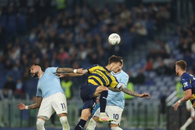 Roma, İtalya 28.4.2025: İtalya futbol şampiyonluğu sırasında Serie A Enilive 2024-2025 derby karşılaşması sırasında SS Lazio - Parma Calcio 1913 Roma 'daki Stadio Olimpico' da oynandı..