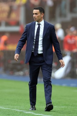 Roma, İtalya 04.05.2025: Raffaele Palladino İtalya Futbol Şampiyonası 'nda Fiorentina' nın teknik direktörü Serie A Enilive 2024-2025 Roma - ACF Fiorentina maçında Roma 'daki Stadio Olimpico.