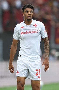 Roma, İtalya 04.05.2025: İtalya Futbol Şampiyonası sırasında Fiorentina 'lı Robin Gosens Serie A Enilive 2024-2025 Roma ACF Fiorentina' ya karşı Roma 'daki Stadio Olimpico' da oynanan karşılaşma.