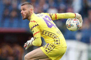 Roma, İtalya 04.05.2025: İtalyan futbol şampiyonluğu sırasında Dacid De Gea (Fiorentina) Serie A Enilive 2024-2025 Roma ACF Fiorentina 'ya karşı Roma' daki Stadio Olimpico 'da oynanan karşılaşma.