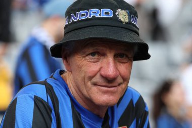 Münih, Almanya 31 Mayıs 2025: Uluslararası taraftarlar 2024-2025 UEFA Şampiyonlar Ligi Finali öncesinde Münih 'teki Allianz Arena' da Paris Saint Germain ile Inter Milan arasında oynanan karşılaşma.