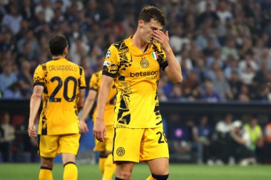 Münih, Almanya 31 Mayıs 2025: 2024-2025 UEFA Şampiyonlar Ligi Finali sırasında Benjamin Pavard Münih 'teki Allianz Arena' da Paris Saint Germain ile Inter Milan arasında oynanan karşılaşma.