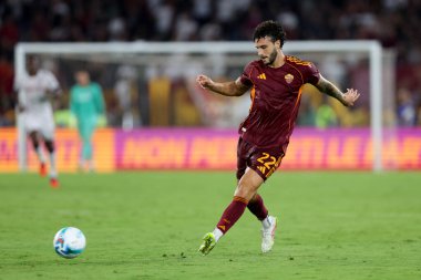 Roma, İtalya - 23 Ağustos 2025: Hermoso Canseco, Roma 'daki Olimpiyat Stadyumu' nda Roma - Bologna FC 1909 arasındaki Serie A Enilive 2025-2026 maçının birinci gününde görev başında görüldü..