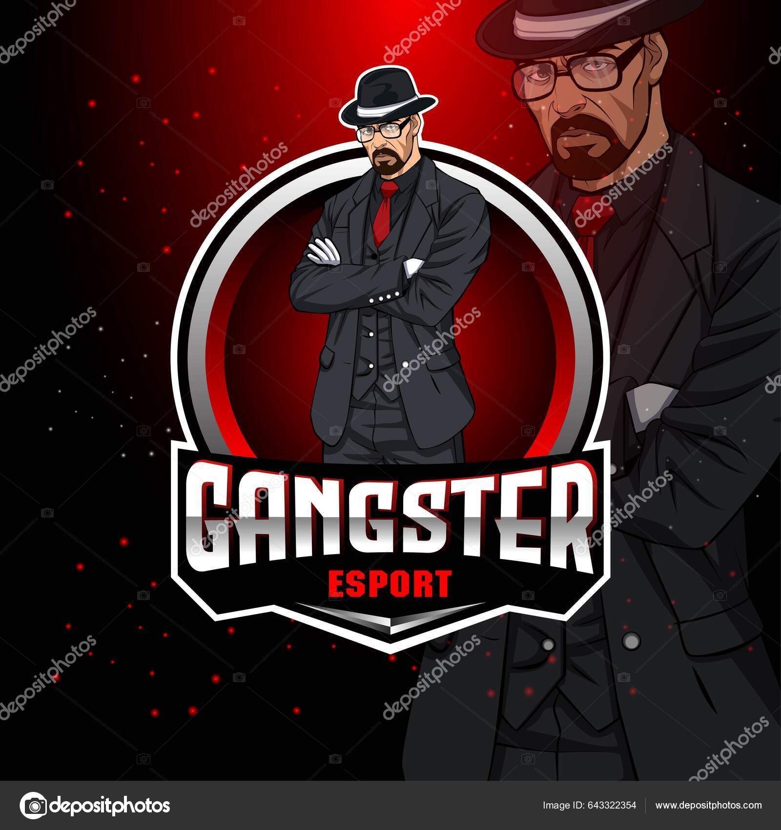 Gangster Gaming Mascot Logo Stock Vector by ©qasimgraphic1@gmail.com  643322354